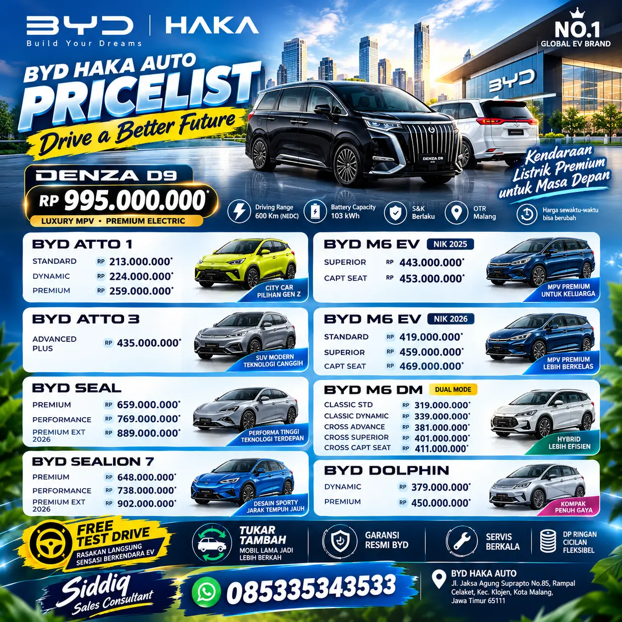 PRICELIST BYD ALL TYPE